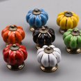 thumbnail image 4 of Decor Set of 1 Vintage Ceramic Pumpkin Drawer Pulls - Blue, 4 of 5