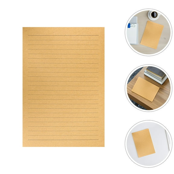 Raindrops  50 Sheets Letter Paper Retro Vintage Lined Writing Office Light Brown