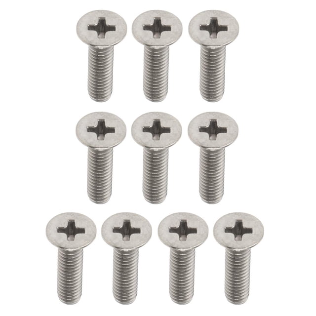 10 Piezas de 5/16 Pulgadas Plana de de Grado 1 Tornillos para Desalinización de Agua x 15 mm Gloria Tornillos de máquina de titanio M4