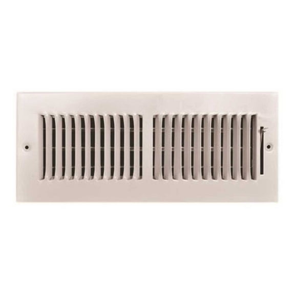 TruAire 102M 12X04 12 in. x 4 in. 2-Way Steel Wall/Ceiling Register White
