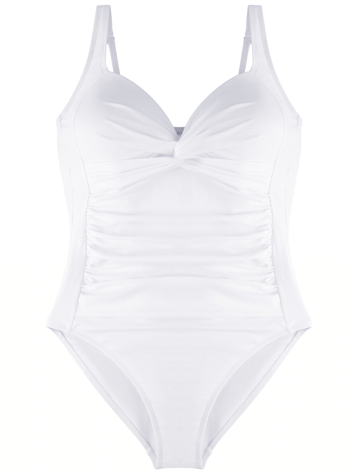 B-White, variant on RELLECIGA Women's Twist Front One Piece Swimsuit Ruched Tummy Control One Piece Bathing Suits Sexy V Neck Criss Cross Monikini Blue Size L