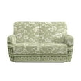 thumbnail image 3 of Xoenoiee Green Rose Flower Geometric Print Loveseat Recliner Covers 2 Seater Stretch Reclining Loveseat Cover, Washable Recliner Loveseat Covers Furniture Protector Double Recliner Cover for Dog Kid, 3 of 6