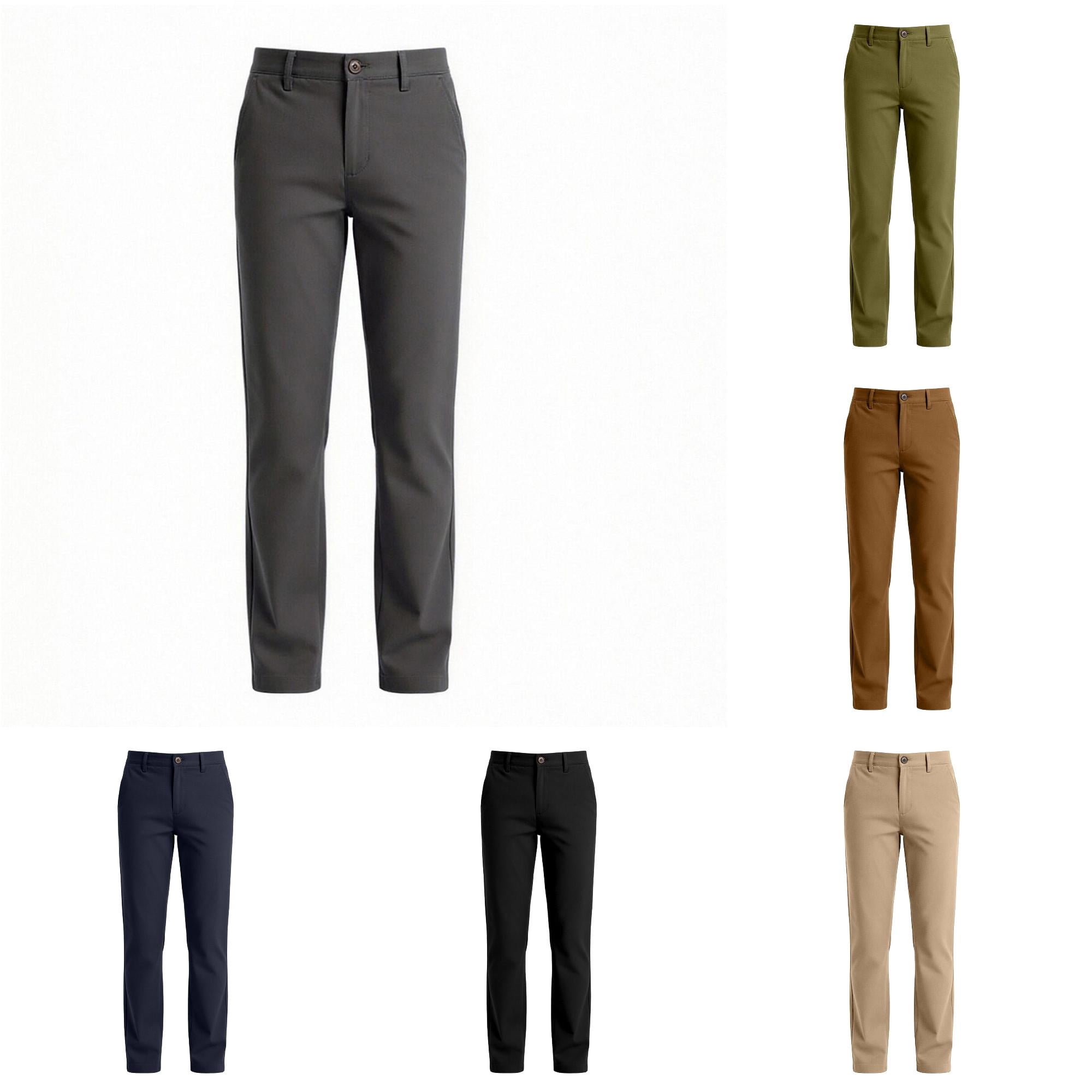 CUZIBR Boys Slim Fit Khaki Chino Pants Button Zipper Straight Leg With Pockets Solid Color Casual Bottoms For Back School Travel Outdoor Walking Fashionable Uniform Trousers Grey 11-12 Years