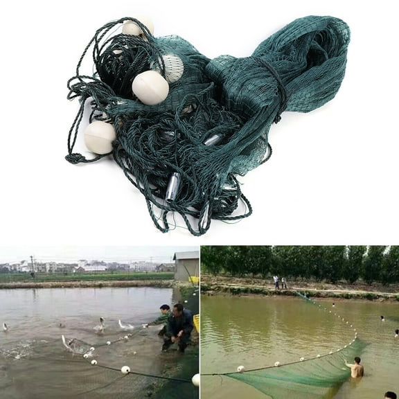 Fishing Net Pull Net 2x 10M Trawl Clear Pond Fish Beach Seine Drag Bait Minnows