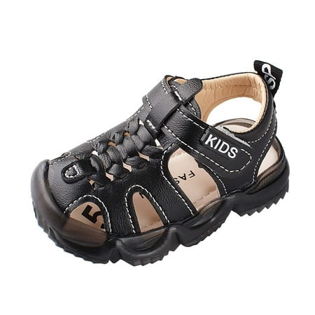 

AnuirheiH Toddler Shoes Boys Soft-soled Sandals Children s Anti-kick Toddler Sandals Clearance Under $10