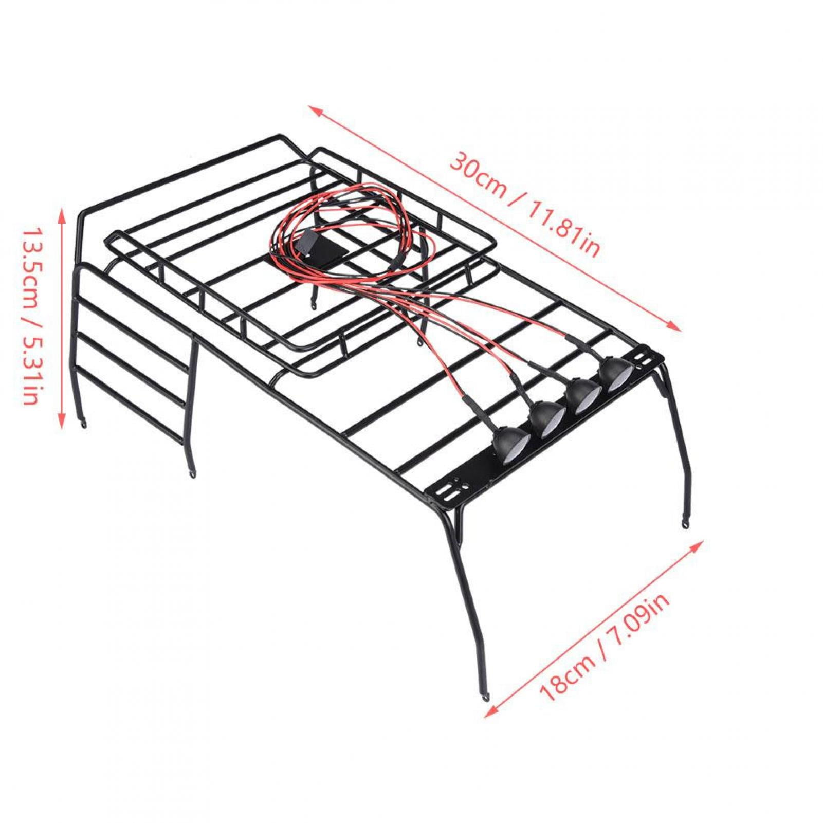 Spptty RC Roof Luggage Carrier, RC Roof Luggage Rack, Black Luggage