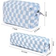 thumbnail image 3 of LAICAIW Checkered Cosmetic Bag and Makeup Brush Storage Bag-Large Capacity Travel Toiletry Organizer, 3 of 7