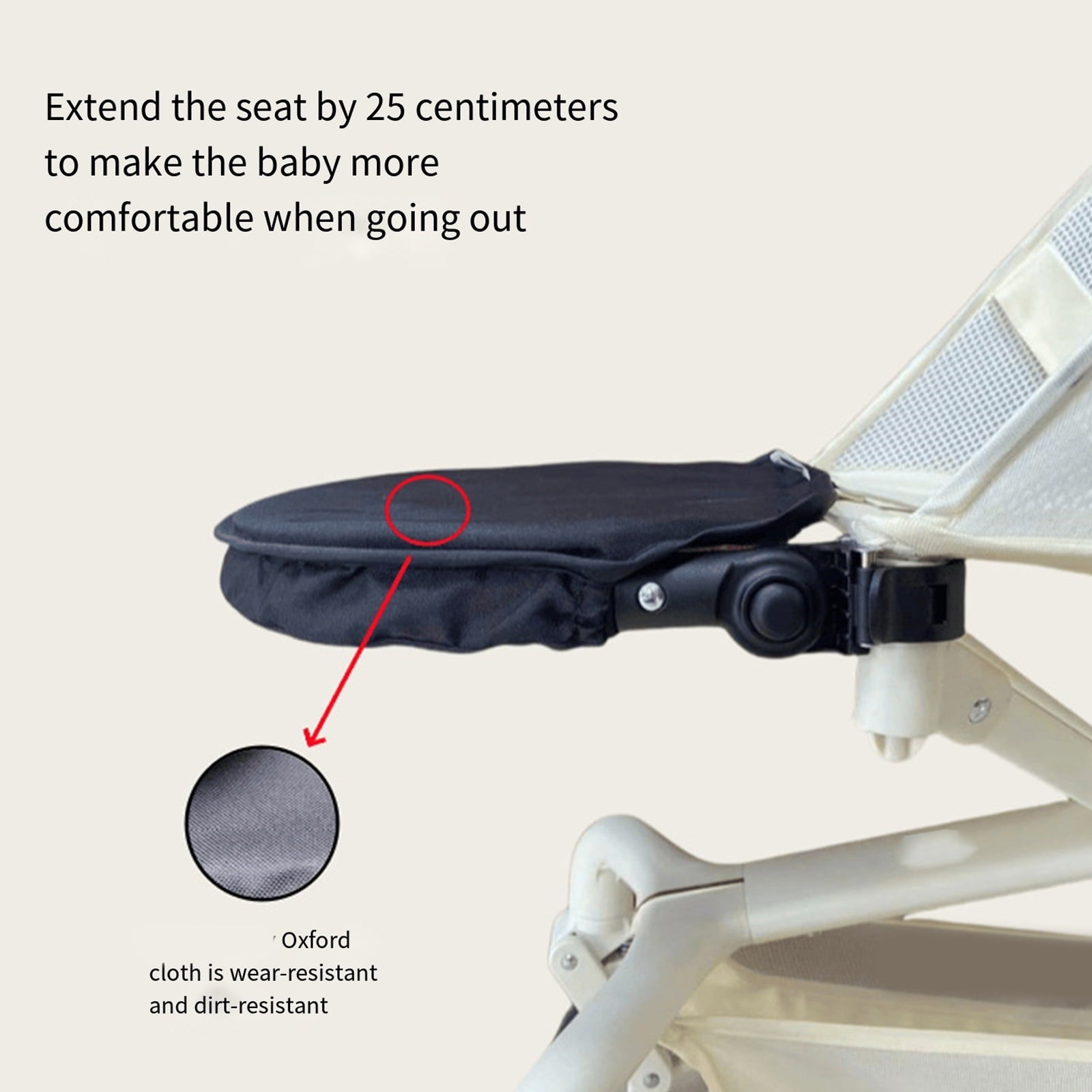 Multifunctional Strollers Footrest Extender for Enhancing Leg Support Convertible Handrail Design Easy to Attachment