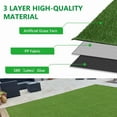 thumbnail image 5 of Fas Home Artificial Grass Turf 6' x 14' Indoor Outdoor, 0.8 Inch Pile Height Fake Grass Realistic Synthetic Grass with Drain Holes Grass Carpet Pet Grass for Patio Garden Lawn Landscape Balcony, 5 of 7