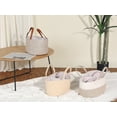 thumbnail image 6 of Unique Bargains 1 Pack Woven Storage Basket Bin with Divider and Handle White Beige L, 6 of 7