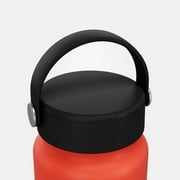 Quechua MH100, 25 oz, Stainless steel, Wide Opening Double Wall Insulated Bottle, Orange