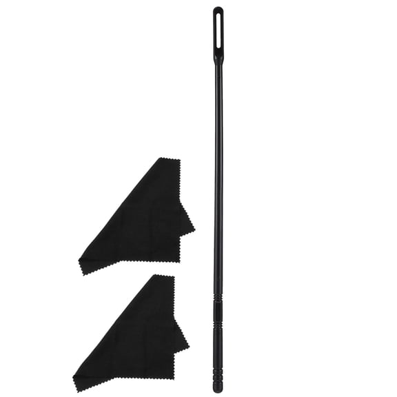 SWETRACE Durable Flute Cleaning Sticks 1 Set Flute Cleaning Rod Cloth Kit For Musicians In Black