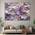 thumbnail image 6 of Mudket Lavender Flowers and Butterflies Canvas Wall Art, Framed Print, Ready to Hang Wall Decor for Living Room Bedroom, Style Artwork - 12"L x 8"W, 6 of 10