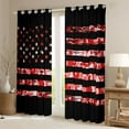 thumbnail image 2 of Homewish Rustic Camo Camouflage Black Out Curtains,American Falg Pattern Curtains Pack of 2 (42x63 Each),Red Black Bedroom Curtains For Teens,Super Cozy Room Decor, 2 of 6
