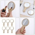thumbnail image 3 of Shisuyan 6Pcs Wooden Handle Makeup Mirror Creative Cosmetic Mirror Handheld Makeup Mirror, 3 of 8