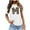 White, variant on Fesfesfes Women's Bodysuit Tops Women's Fashion Printed Loose T-shirt Short Sleeves Blouse Round-Neck Casual Tops Woman Shirts 6(M)