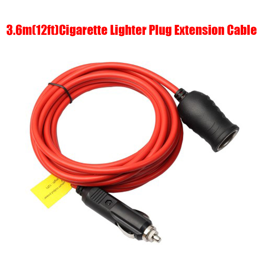 3.6m(12ft)Cigarette Lighter Plug Extension Cable, Car Lighter Cable