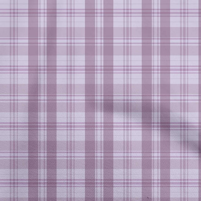 oneOone Cotton Poplin Dusty Purple Fabric Check Craft Projects Decor Fabric Printed By The Yard 42 Inch Wide