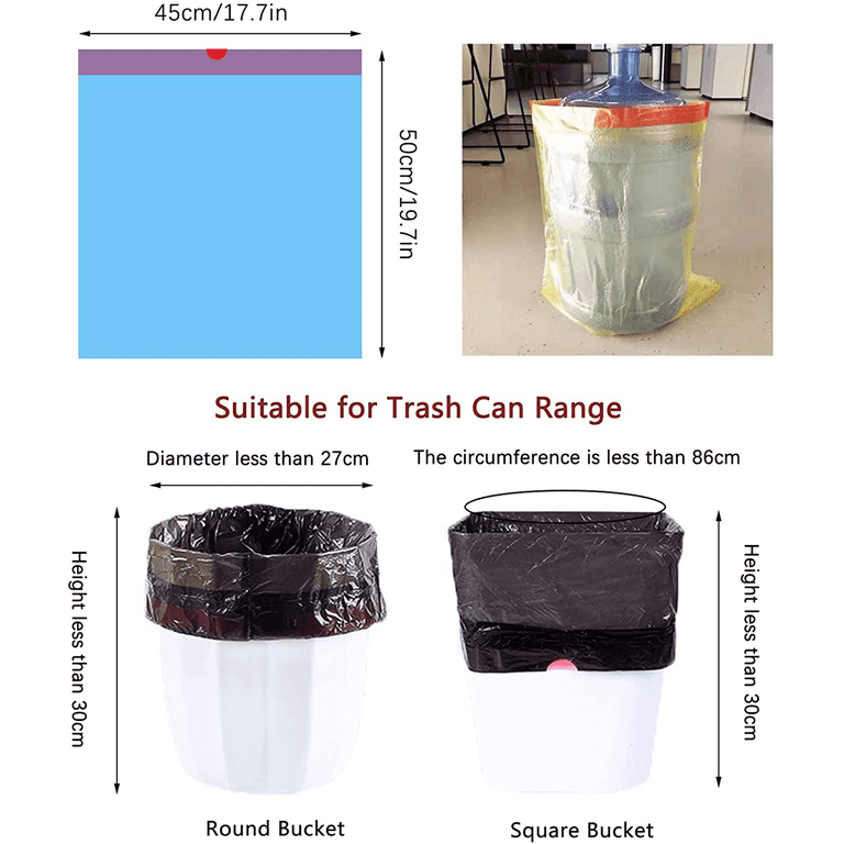 SEENDA Small Trash Bag, Gallon Garbage Bags Bathroom Trash can Liners for  Bedroom Home Kitchen 150 Counts 10 Pack，Random Color 