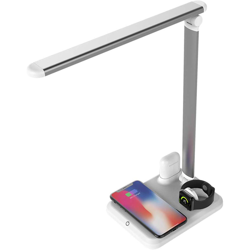 4 In 1 Wireless Charger Led Desk Lamp, Table Lamp With Mobile Charger