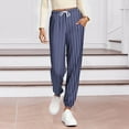 thumbnail image 2 of Maean Womens Lounge Pants Elastic Waist Comfy Loose Causal Bottoms Soft Stretchy Sleepwear Pajamas Striped Pant, 2 of 6