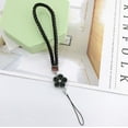 thumbnail image 3 of 2Pcs Black Hand Wrist Strap Flower String Lanyard for Cell Phone, USB Flash Drive, Mp3, Mp4 Fashion Processing,Lightweight and Easy to Connect Cell Phone Charms Accessories, 3 of 5
