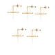 thumbnail image 2 of 5 apliques de pared en miniatura, escala 1:87, realistas, luz blanca cálida Oro, 2 of 8
