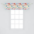 thumbnail image 2 of Ambesonne Horses Window Valance, Colorful Abstract Horse Silhouette Stallion Pattern Hand Drawn Wildlife Illustration, Curtain Valance for Kitchen Bedroom Decor with Rod Pocket, 54" X 12", Multicolor, 2 of 3