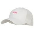 thumbnail image 2 of Mini Girl Embroidered Cotton Cap - White OSFM, 2 of 5