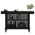 thumbnail image 3 of Fnova 63 Inch Counter Height Bar Table with 2-Tier Storage, High Top Table for Kitchen, Home Bar Dining Room, Small Space, 3 of 19