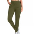 thumbnail image 4 of YDFCWXW Womens Fleece Lined Athletic Joggers High Waisted Winter Warm Thermal Sweatpants Workout Lounge Yoga Pants with Pockets AG, M, 4 of 9