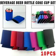 10 Pcs Neoprene Beer Can Cooler Drink Bottle Holder Sleeve Insulator Wrap Cover