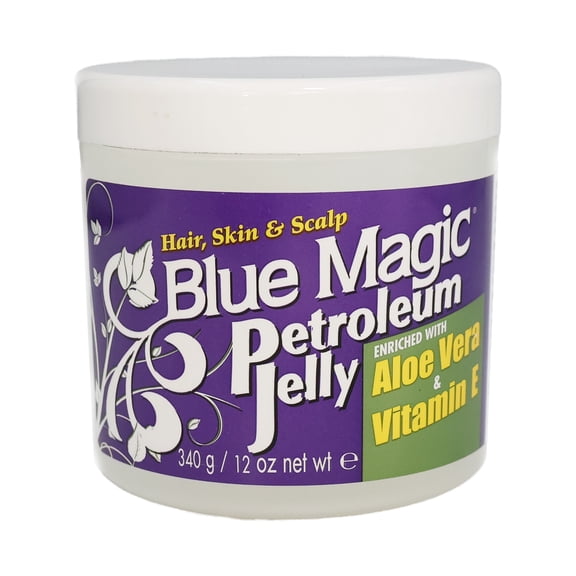 Blue Magic Petroleum Jelly Enriched with Aloe Vera Vitamin E, 12 Oz., Pack of 1
