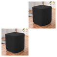 thumbnail image 1 of Ruiboury 1/2/3 Square Foot Rest Ottoman Covers Beautiful and Functional Footstool Slipcover Black 2PCS, 1 of 1