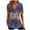 Blue B, variant on QLEICOM Women's Shirts Summer Fashion V-neck Casual Top Loose Print Basic Tees Shirts Blouses Army Green XXL, US Size:12
