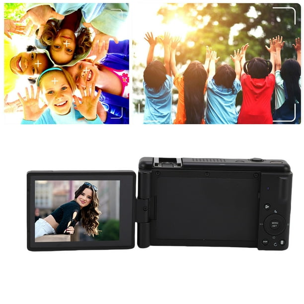 Cámarae digital de 5k para fotografía, cámaras de vlogging de 80mp con Pantalla de Volteo de 2.8 Pulgadas, Zoom Digital 18x, Video de Vije Compacto Camara para viajar, Batería