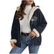 thumbnail image 2 of Ailaofu Women's Plus Rope Detail Oversized Hoodie Sherpa Zip Up Jacket, 2 of 7