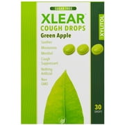 Angle View: (4 Pack) Xlear Green Apple Cough Drops 30 Ct