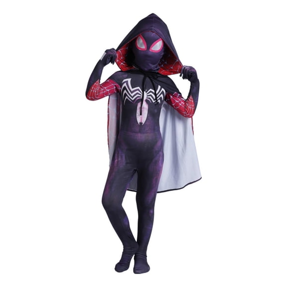 2026 New Halloween Spide Cosplay Costume Spider-Verse Gwen Cosplay Tight Jumpsuit,S