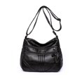 thumbnail image 1 of MAWCLOS Sacoches pour Dames à Bandoulière à Multiples Poches Sac à Main Sangle Ajustable Sac Bandoulière Texturé Grande Capacité Mode pour Femmes Fermeture Éclair en Métal Noir, 1 of 2