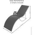 thumbnail image 2 of 2-Pack Patio Lounge Chairs, Adjustable Reclining Chaise Loungers for Pool/Beach/Backyard, Lightweight Aluminum Frame, 2 of 6