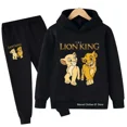 thumbnail image 2 of Ropa de primavera para niñas y niños, conjunto de 2 piezas con capucha y pantalones largos de dibujos animados de León Simba, disfraz para niñas de 2 a 14 años, 2 of 5