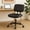 Black, variant on Armless Office Desk Chair, PU Leather Ergonomic Task Chair with Low Back Lumbar Support, Height Adjustable Swivel Computer Chair for Home Office, White