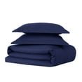 thumbnail image 5 of Brooklyn Loom Classic Cotton 200 Thread Count Solid 100% Cotton Percale 3-Piece Full/Queen Duvet Set in Navy, Cotton , Adult, All Season, OEKO-TEX Certified, 5 of 10