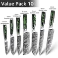 thumbnail image 1 of Akatsuki Kitchen Knife Set 3-7pcs Forged Damascus Steel Japanese Chef Knife for Meat Vegetable Slicing Cutter with Easy-Grip Resin Handle and Giftcase, 1 of 6