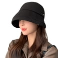 thumbnail image 1 of Women Fisherman Hat Winter Cap Sun Protection Windproof Thick Cold Resistant Solid Color Flat Top Soft Lady Outdoor Basin Cap Headwear, 1 of 10