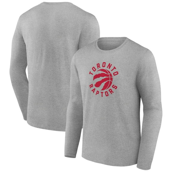 Men's Gray Toronto Raptors Alternate Logo Long Sleeve T-Shirt