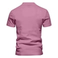 thumbnail image 4 of GrmtClth Mens Polo Shirts Short Sleeve Button Golf Shirts Casual Classic Fit Collared Tee Shirts Summer Stylish Soft Golf T-Shirt with Pocket Pink L, 4 of 4
