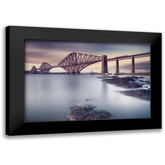Vlasko, Martin 24x17 Black Modern Framed Museum Art Print Titled - Forth Rail Bridge