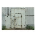 thumbnail image 1 of Industrial Cutting Board, Closed Worn out Rusty Iron Door of an Abandoned Building Factory Picture, Decorative Tempered Glass Cutting and Serving Board, Large Size, Beige Brown Green, by Ambesonne, 1 of 1